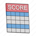 scoreboard, golf, sport, book, score 