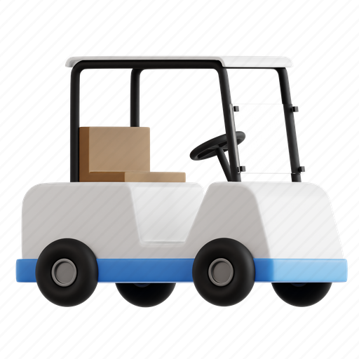 Cart, golf cart, transportation, automobile, caddy, vehicle 3D illustration - Download on Iconfinder