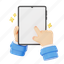 holding, tablet, hand, gesture, business, finger, interaction 