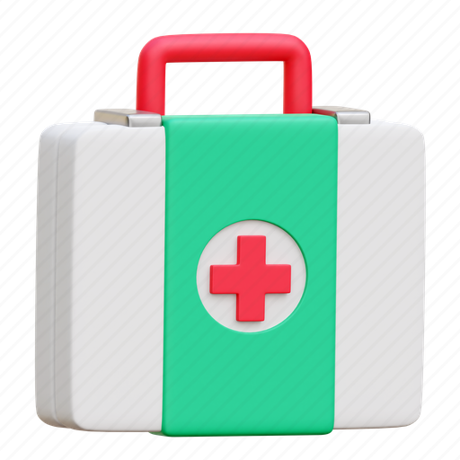 First aid, medical kit, emergency, medicine 3D illustration - Download on Iconfinder