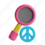 pacifism, search, loupe, magnifying glass 