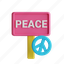 peace, peace symbol, banner, pacifism, hippie 