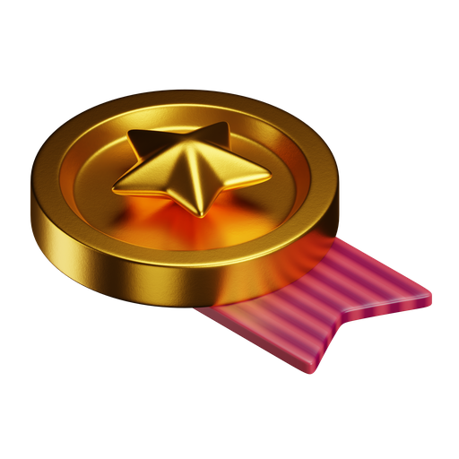 Medal, award, winner, prize, badge 3D illustration - Free download