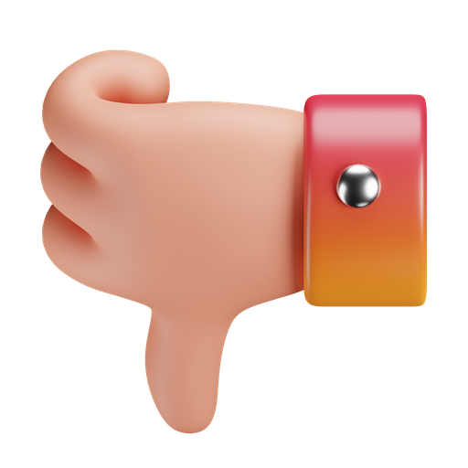 Thumb, down, dislike, no 3D illustration - Free download