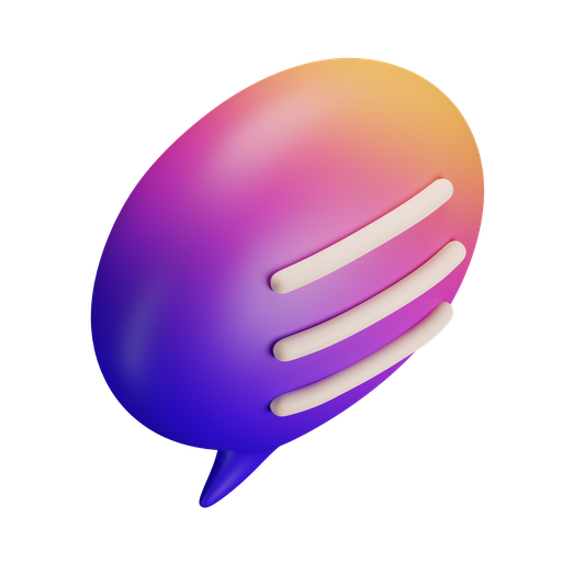 Chat, text, talk, bubble 3D illustration - Free download