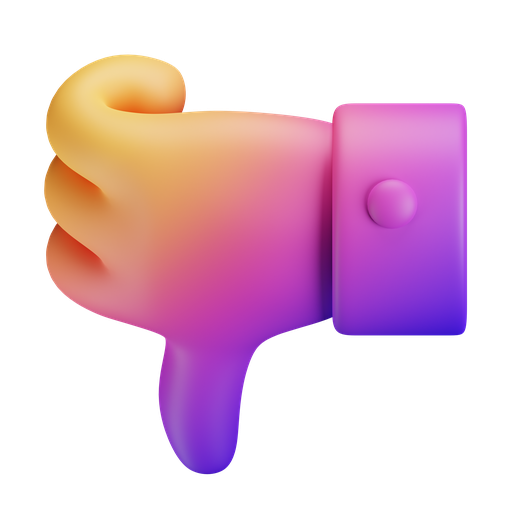 Thumb, down, thumbs down, dislike 3D illustration - Free download