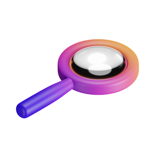 Zoom, magnifying glass, view, magnifier 3D illustration - Free download