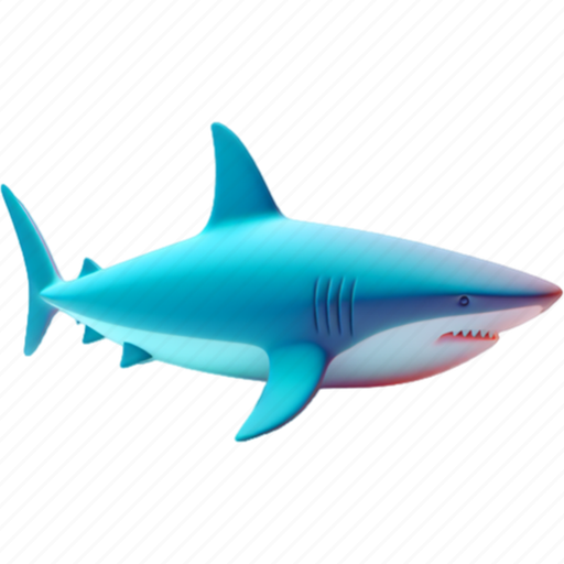 Shark, marine, water, ocean, ship, animal 3D illustration - Download on Iconfinder