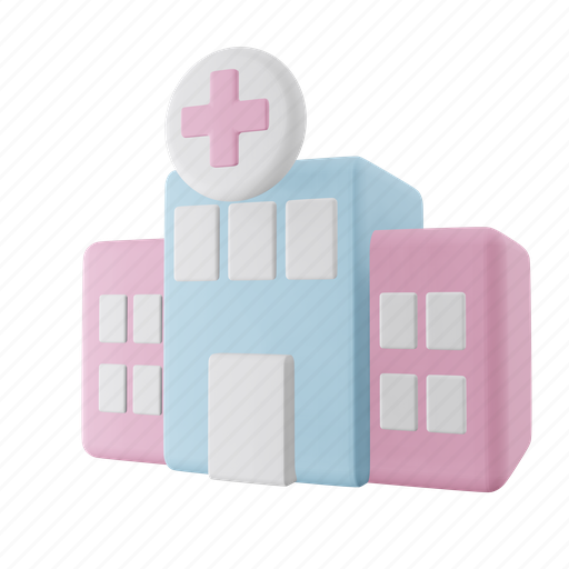 Hospital, building, facility, medical, architecture, clinic 3D illustration - Download on Iconfinder
