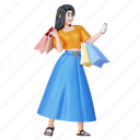 shopping bag, online, ecommerce, character 