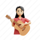 musician, female, guitar, artist 
