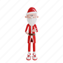 character, santa, clause, stand, up, to, chat, pose, holiday 