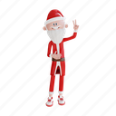 santa, claus, character, fingers, pose, holiday, christmas, merry, winter 