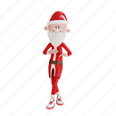 santa, claus, character, crossed, legs, pose, holiday, christmas, merry 