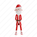 santa, claus, character, stylish, stand, pose, holiday, christmas, merry 