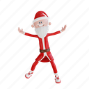 santa, claus, character, very, happy, pose, holiday, christmas, merry 
