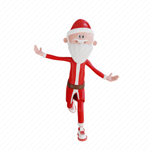 Santa, claus, character, happy, pose, holiday, christmas 3D illustration - Download on Iconfinder