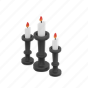 candelabra, candle, scary, holiday, decoration