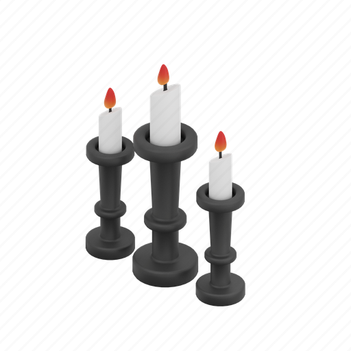 Candelabra, candle, scary, holiday, decoration icon - Download on Iconfinder