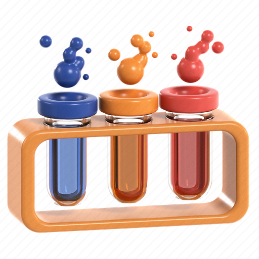 Test, tube, school, lab, experiment, chemical, science 3D illustration - Download on Iconfinder