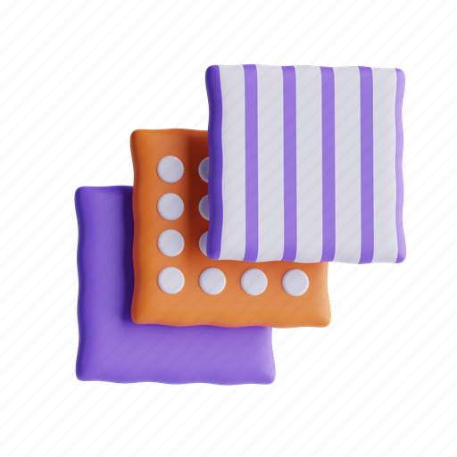 Fabric, textile, material, cloth, pattern 3D illustration - Download on Iconfinder