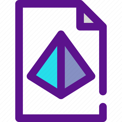 Dimensional, file, geometry, interaction, pyramid icon - Download on Iconfinder