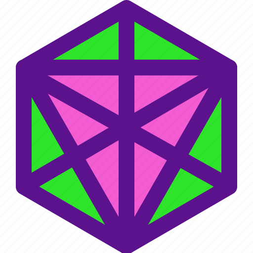 Dimensional, geometry, hexagon, interaction icon - Download on Iconfinder