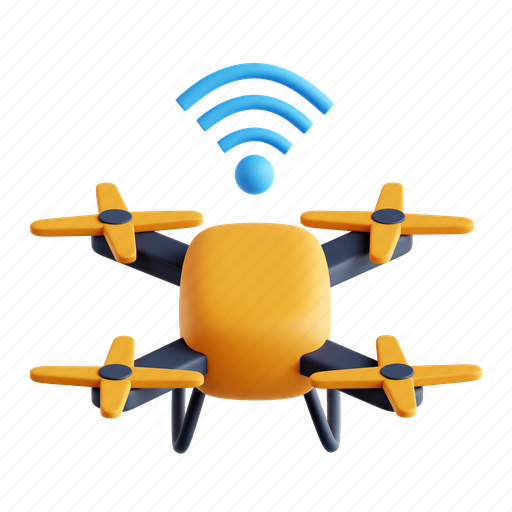 Smart drone, camera drone, drone, iot 3D illustration - Download on Iconfinder