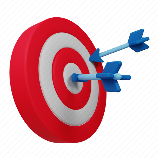 Archery, goal, bow, archer, arrow, sports, game 3D illustration - Download on Iconfinder