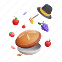 thanksgiving, fall, illustration, party, harvest, cornucopia, family, celebration 