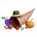 thanksgiving, fall, illustration, party, harvest, cornucopia, family, celebration 