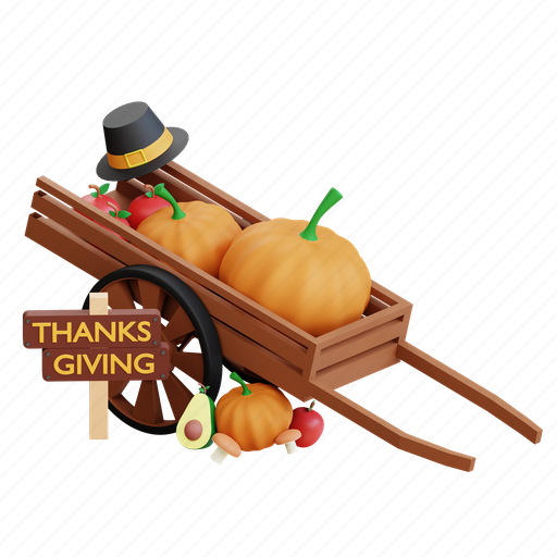 Thanksgiving, fall, illustration, party, harvest, cornucopia, family 3D illustration - Download on Iconfinder