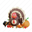 thanksgiving, turkey, illustration, party, harvest, cornucopia, family, celebration 