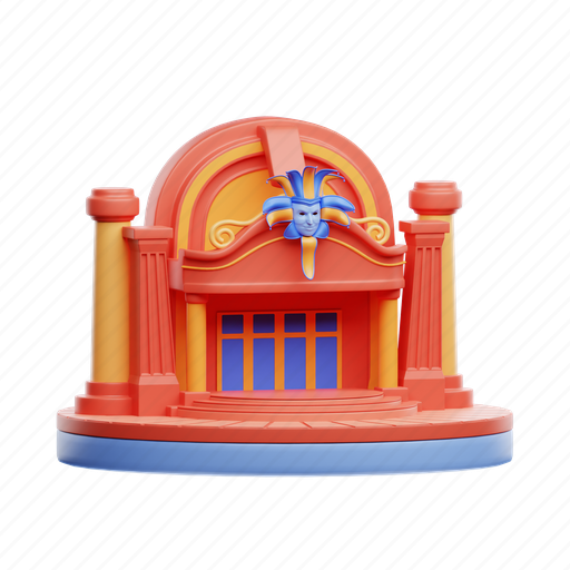 Theater, cinema, carnival, circus, celebration 3D illustration - Download on Iconfinder