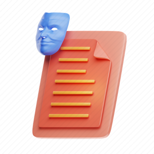 Script, document, file, paper 3D illustration - Download on Iconfinder