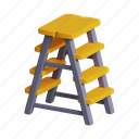 ladder, tool, work, construction, repair, building, stairs 