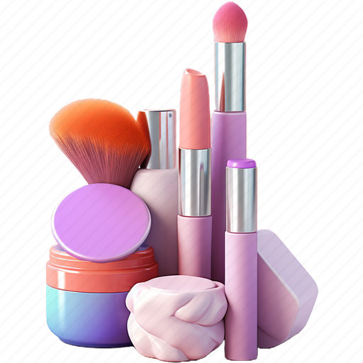 Cosmetics, beauty, lipstick, woman, cosmetic, travel supplies 3D illustration - Download on Iconfinder