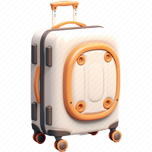 Suitcase, travel supplies, luggage, business, bag 3D illustration - Download on Iconfinder