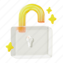 unlock, unlock icon, 3d unlock, security symbol, password icon, access icon, unlock vector, unlock design