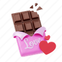 valentines, chocolate, bar, love, romantic, heart 
