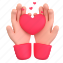 hand, holding, heart, valentine 