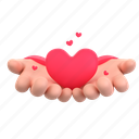 hand, holding, heart, gesture, love, valentine 