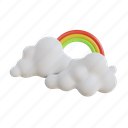 rainbow, cloudy, cloud, weather, sky, colorful, nature, cute, summer 