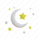 starry, night, sky, illustration, cloud, moon, weather, isolated, star 