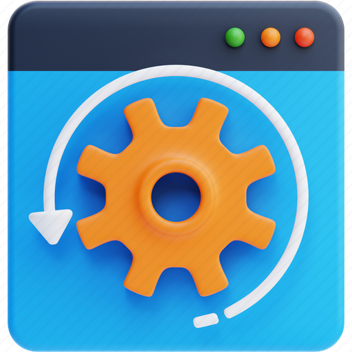 Web, optimization, maintenance, settings, development, website, configuration 3D illustration - Download on Iconfinder