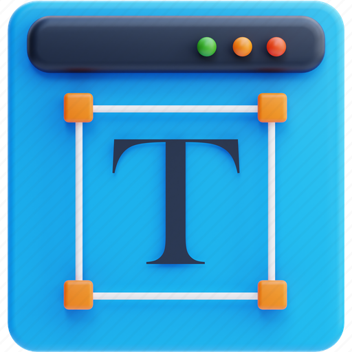 Font, font design, text, edit, text editor, tool, web 3D illustration - Download on Iconfinder