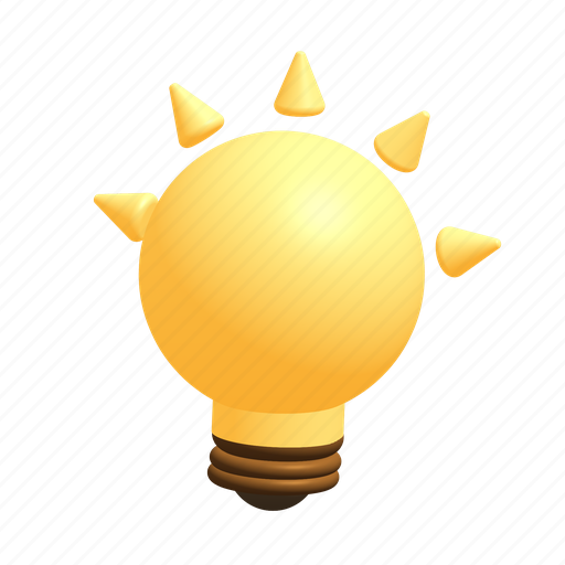 Light, lamp, idea, creative, bulb, innovation, energy 3D illustration - Download on Iconfinder