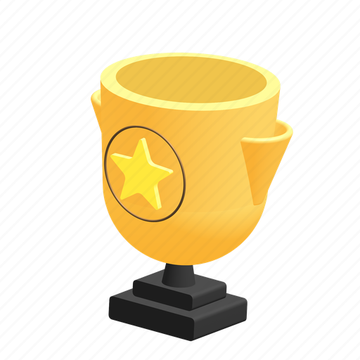 Trophy, award, winner, prize, medal, badge, achievement 3D illustration - Download on Iconfinder