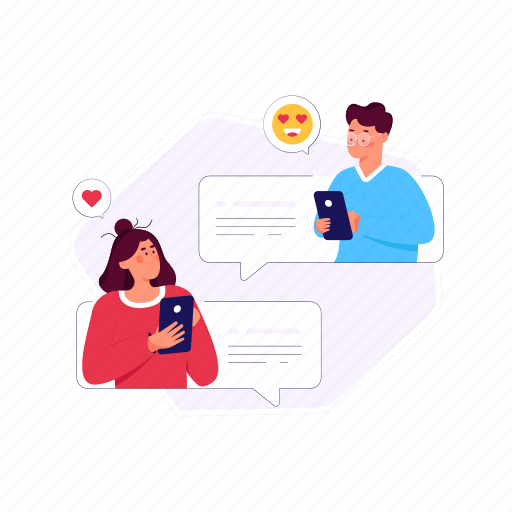 Discussion, chatting, talk, messaging, communication illustration - Download on Iconfinder