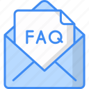 question, help, mail, letter, email icon